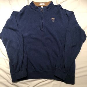 EUC Peter Miller 1/4 Zip; Sz Large, Navy Blue